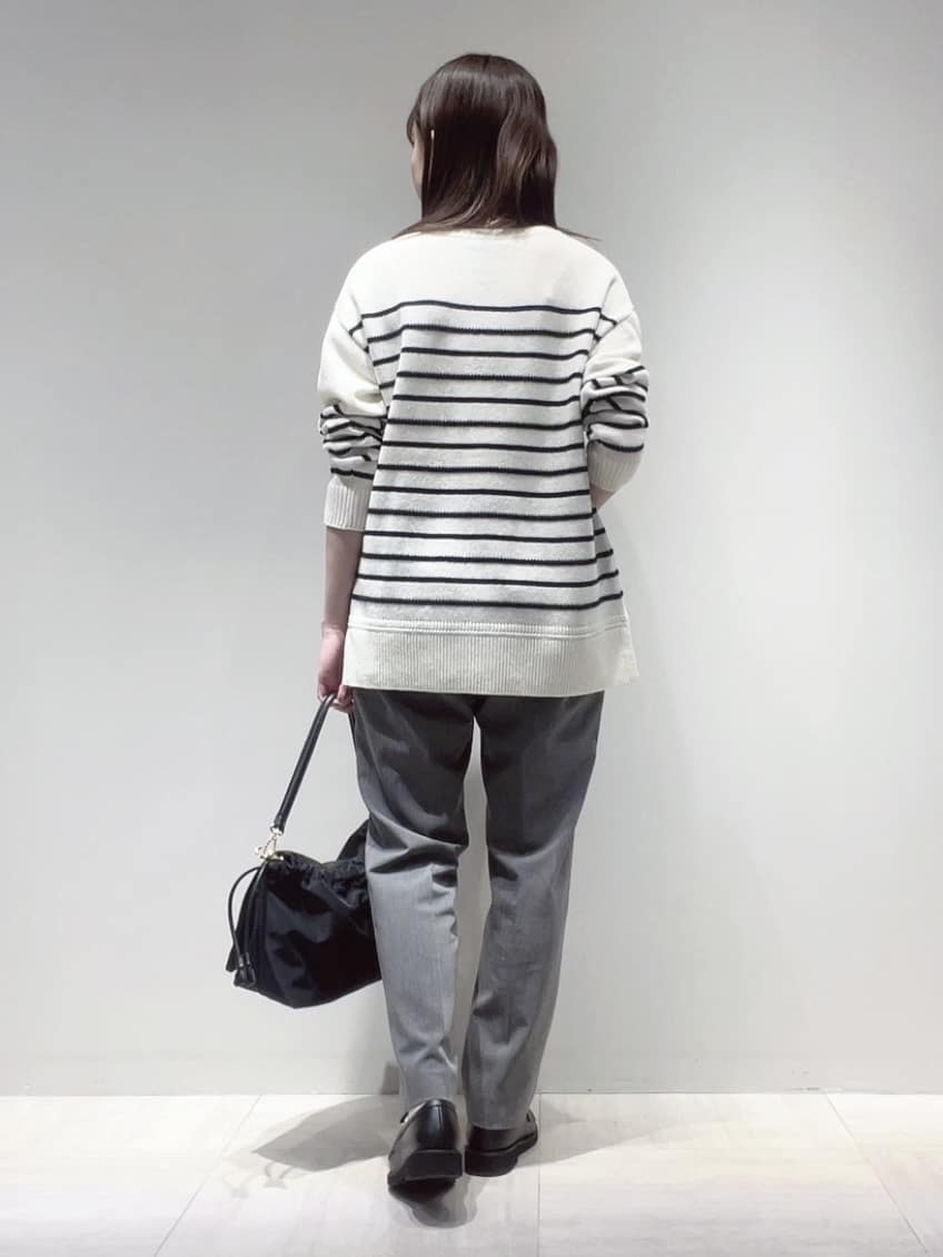yukaさんの「Reflect｜【高身長さんに嬉しい長め丈追加！／私のパンツ／すっきり見え◎】テーパードパンツ」を使ったコーディネート