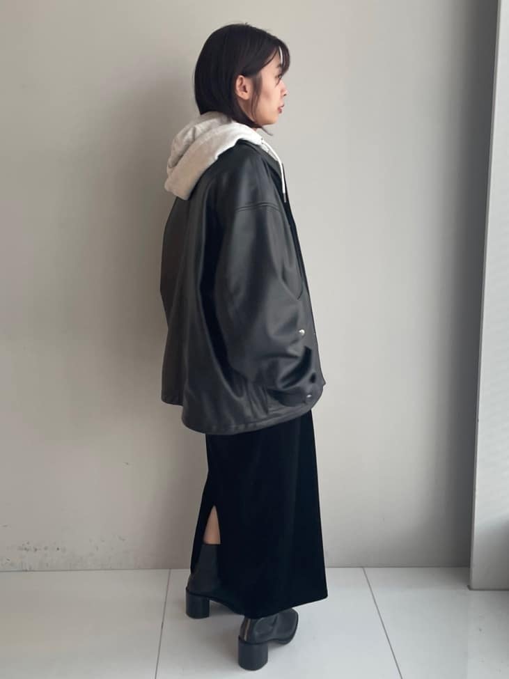 abeさんの「tk.TAKEO KIKUCHI｜シンセティックレザーフライトジャケット」を使ったコーディネート