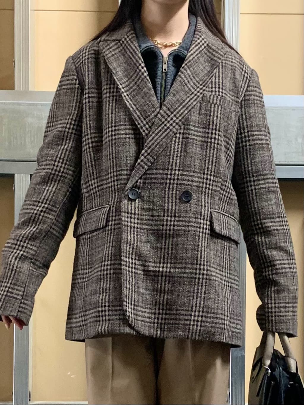 sahoさんの「THE SHOP TK｜【洗える】ほど良くラフで女性らしい ハーフZIPニット」を使ったコーディネート