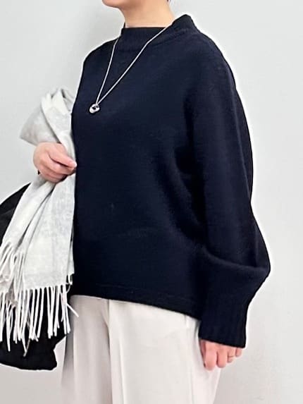 みなこさんの「UNTITLED｜【洗える】スポンディッシュ ボトルネックニット」を使ったコーディネート