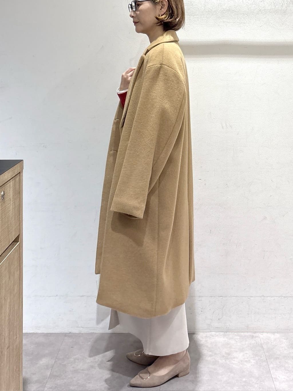 たけねぇさんの「OPAQUE.CLIP｜カシミヤブレンドウールチェスターコート」を使ったコーディネート