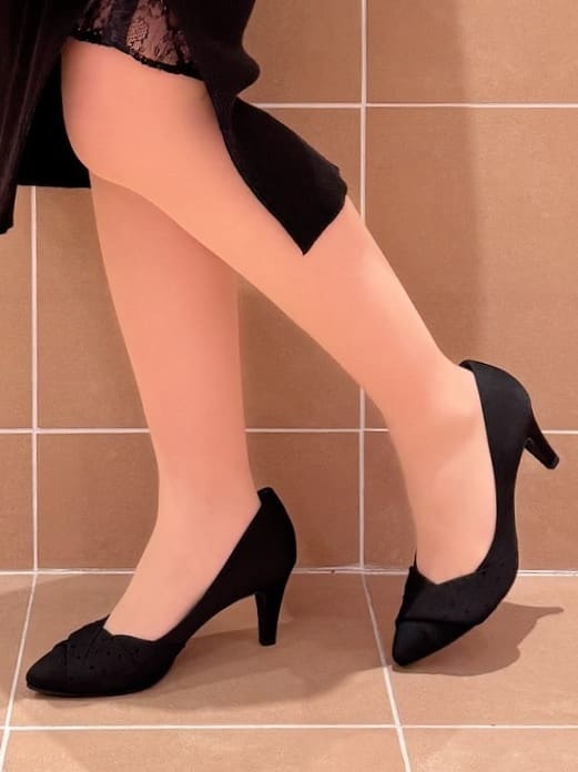 すみれさんの「ESPERANZA｜クロスシフォンリボンパンプス」を使ったコーディネート
