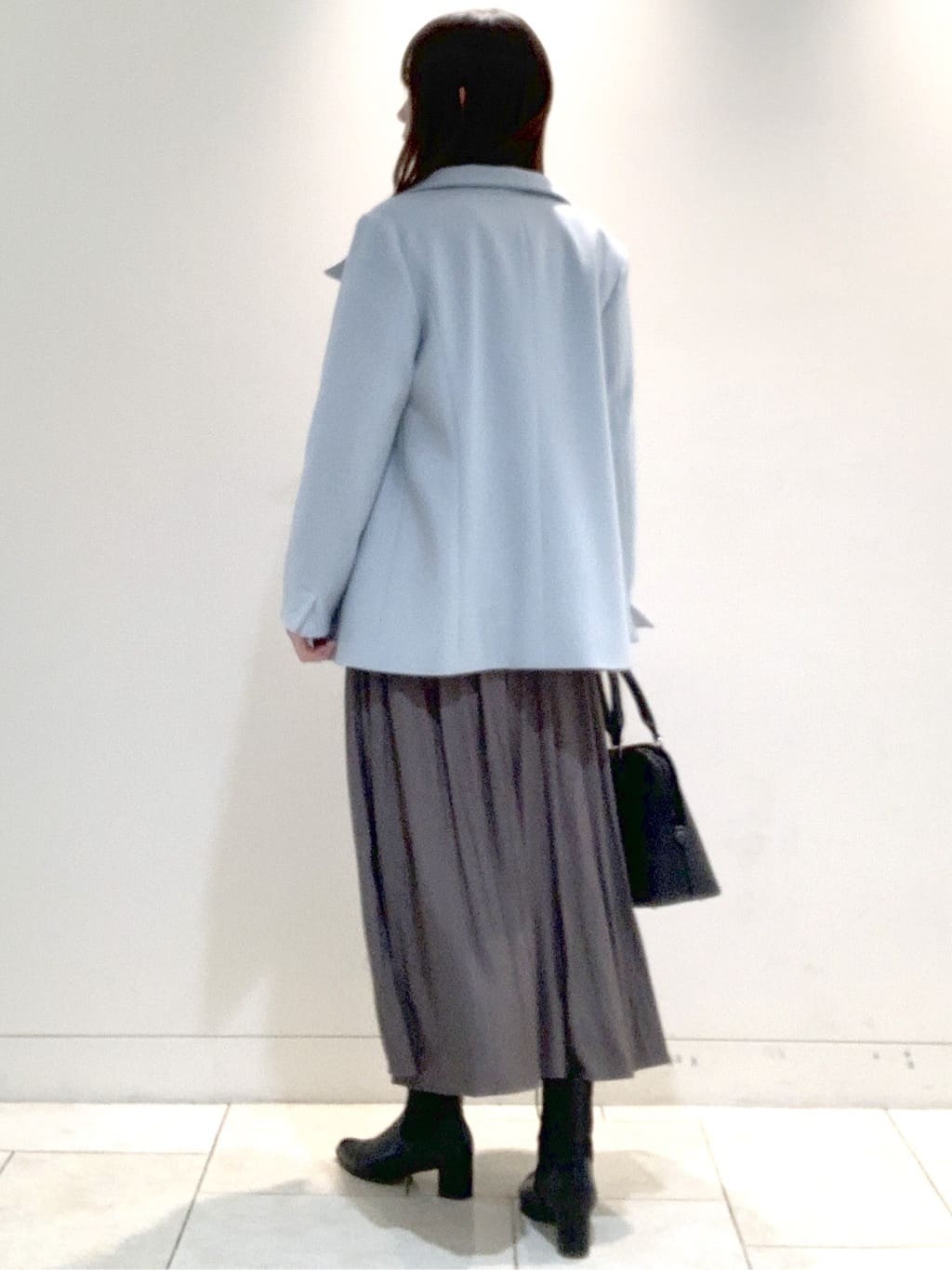 ヤマグチさんの「Reflect｜【SS-4Lサイズ／衿が顔に当たらない◎】スタンドネックミドルコート」を使ったコーディネート