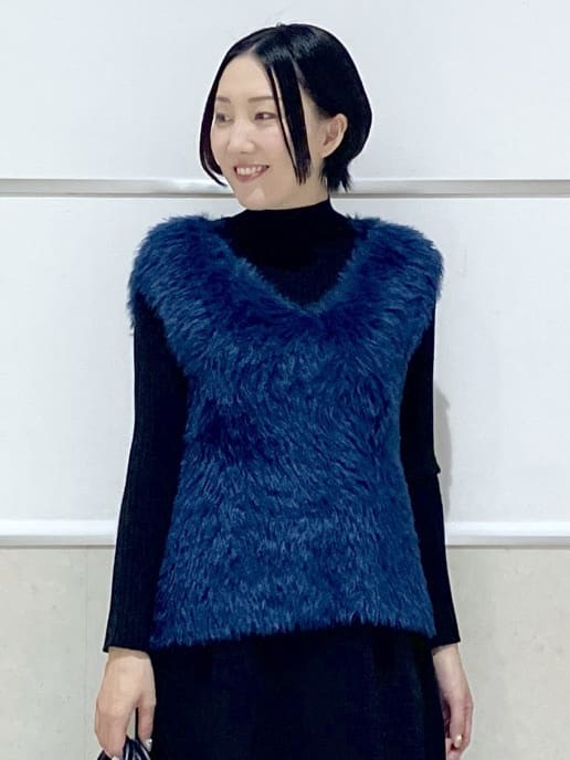 eriko さんの「Dessin｜ウール混クルーネックコート」を使ったコーディネート