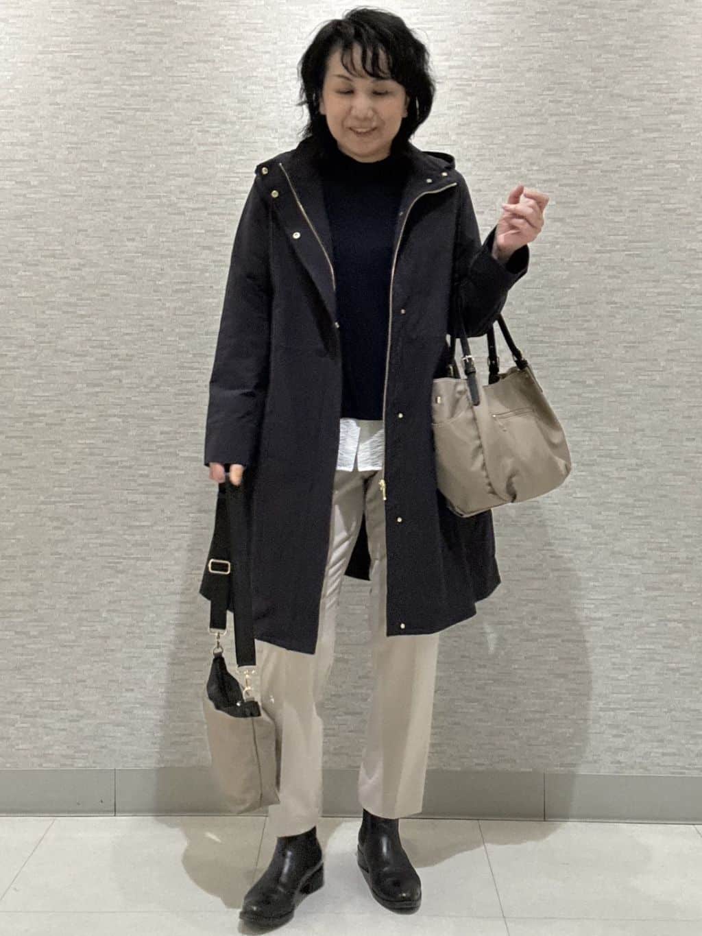 KOJIMAさんの「Reflect｜【中綿ライナー付き】ライナー付きフーデッドロングコート」を使ったコーディネート