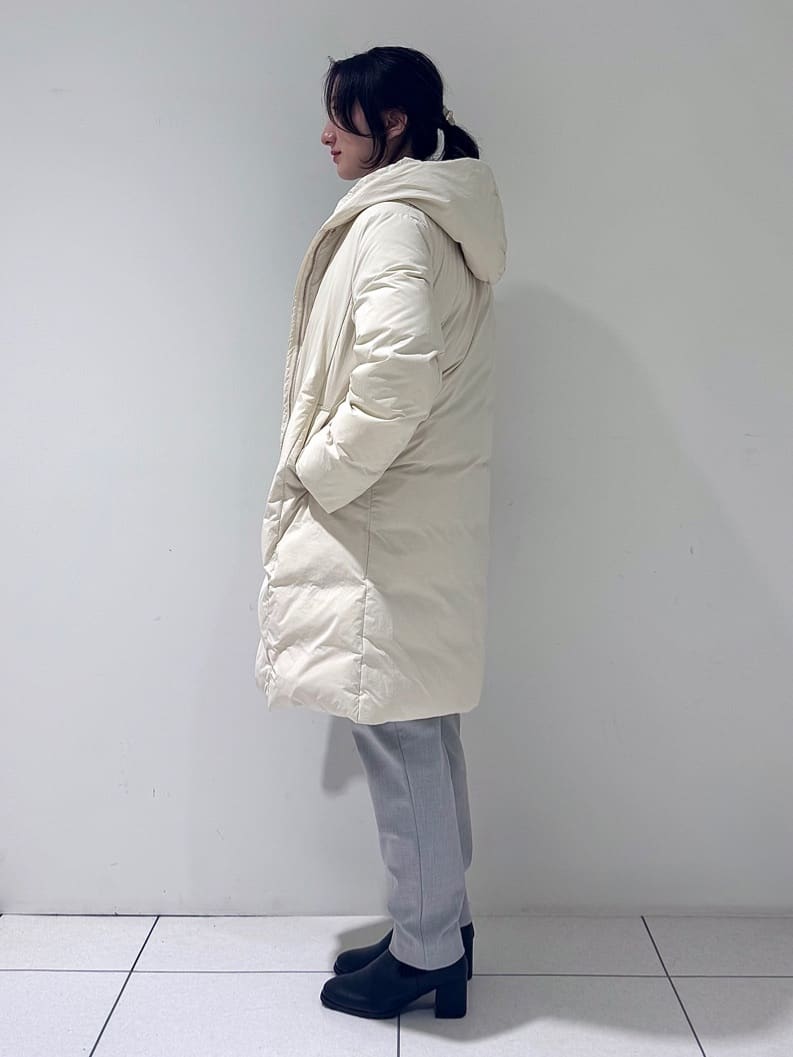 そんさんの「INDIVI｜【撥水／洗える】ステッチレス ロングダウンコート」を使ったコーディネート