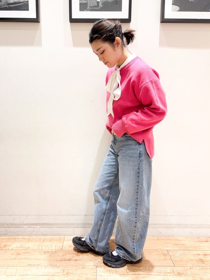 かふぇもか。さんの「SHOO･LA･RUE｜【S-LL/洗濯機可/体型カバー】大人世代も取り入れやすい スウェットライクニット」を使ったコーディネート