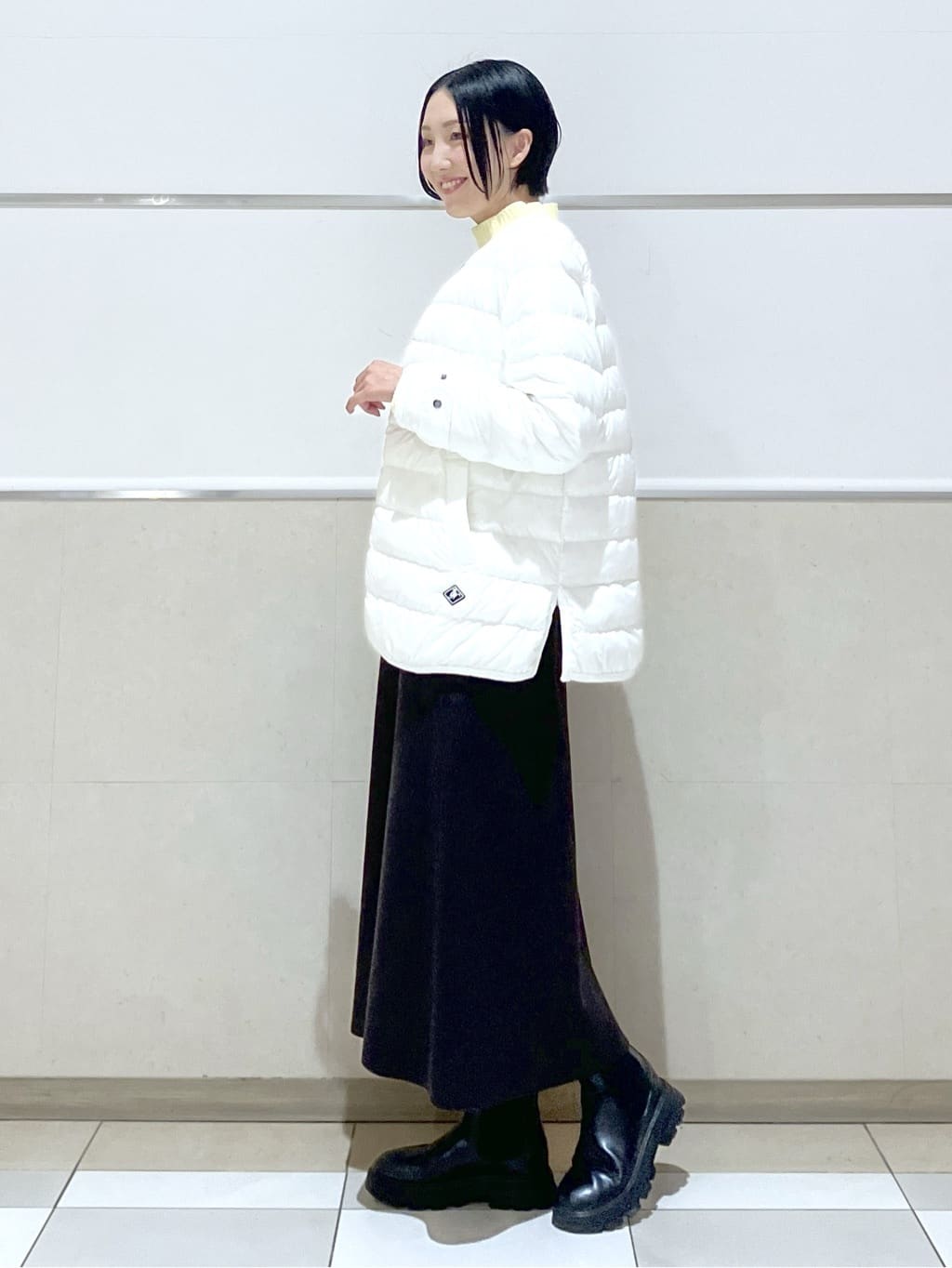 eriko さんの「Dessin｜【撥水・2WAY】ミュラーダウンコートミドル丈」を使ったコーディネート