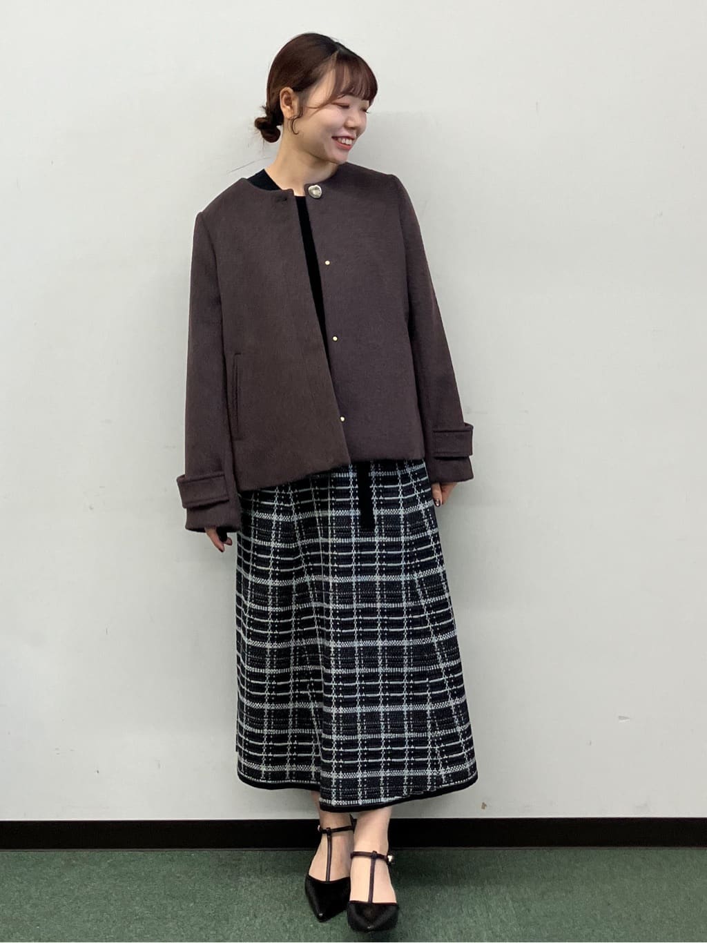 MAYUKIさんの「index｜ノーカラーショートコート」を使ったコーディネート