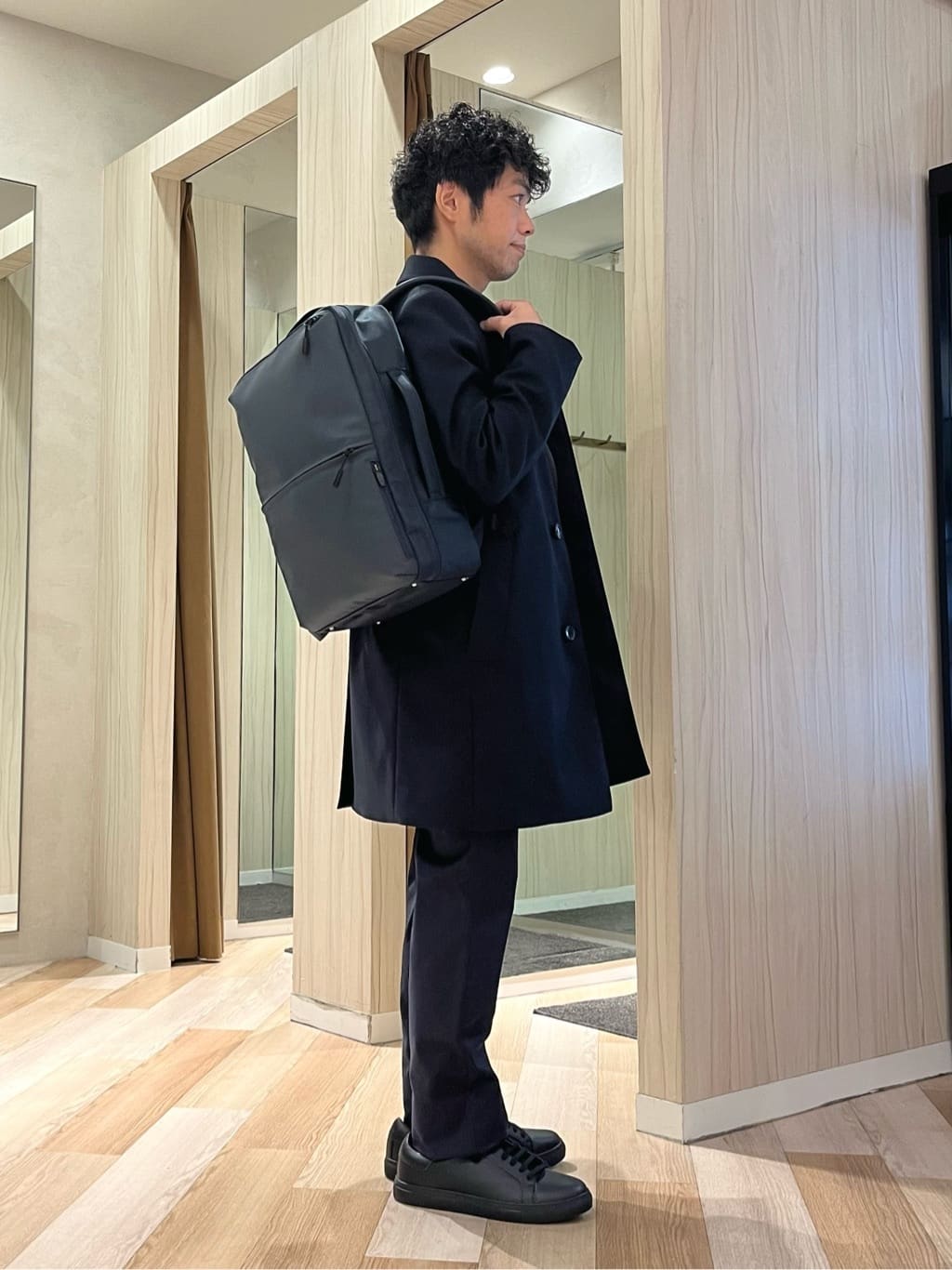 URAさんの「TAKEO KIKUCHI｜【ダウンライナー付き】メランジ ステンカラー コート」を使ったコーディネート