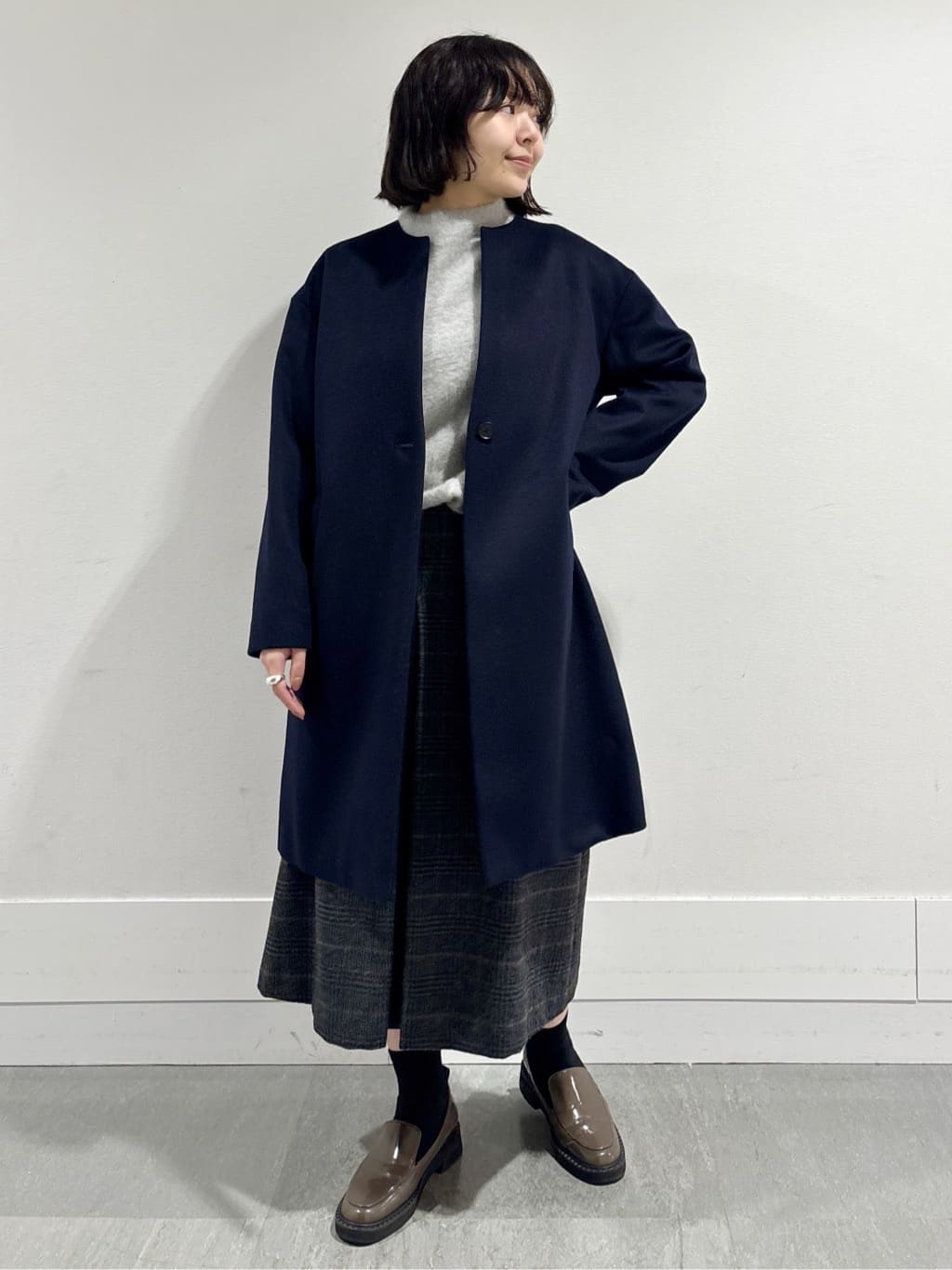 モエカさんの「UNTITLED｜【大人な品格/ふわふわニット】フォックスカシミヤ コクーンニット」を使ったコーディネート