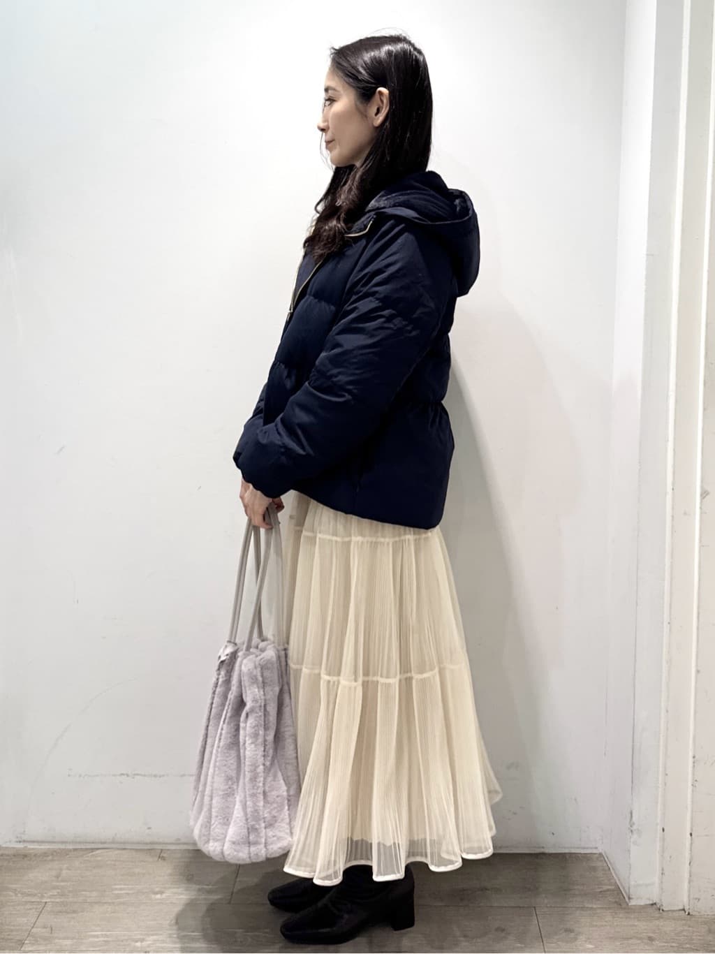 yuicciさんの「OPAQUE.CLIP｜KAWADAダウンペプラムショートコート【撥水／洗濯機OK／静電気防止裏地】」を使ったコーディネート