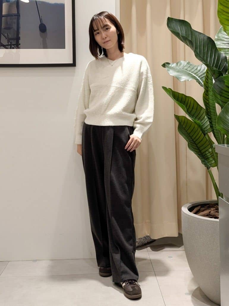 なめさんの「THE SHOP TK｜ジャージメルトンスタンドカラーコート」を使ったコーディネート