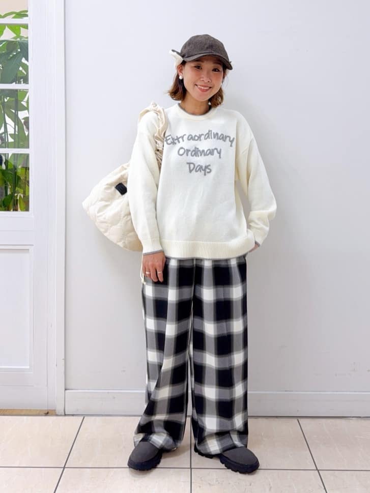 Osawaさんの「Dessin｜ボアイヤーフラップ付きキャップ」を使ったコーディネート