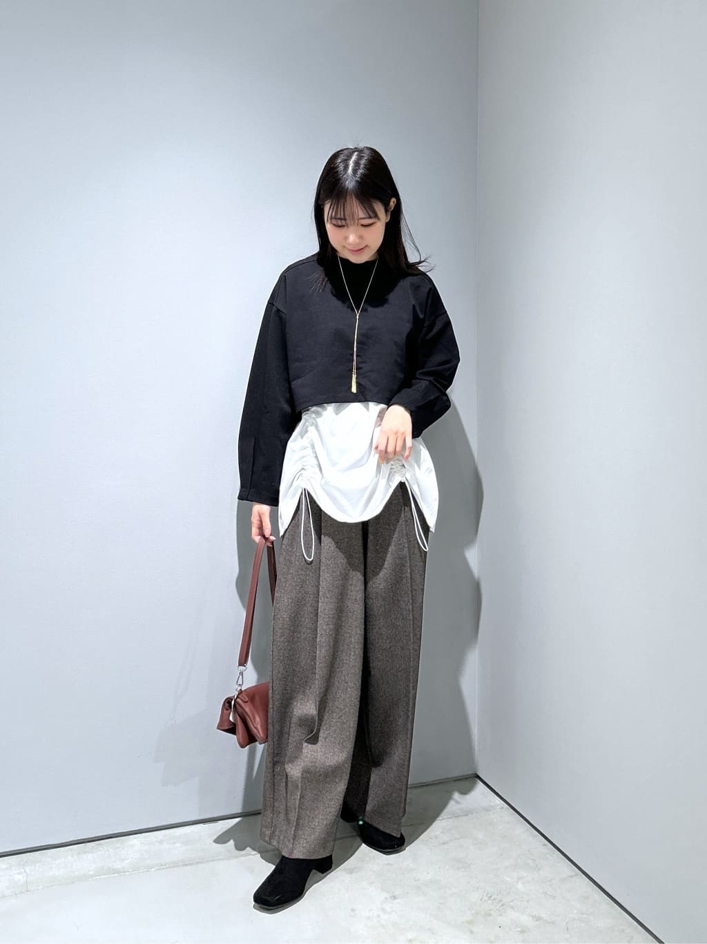 Renoさんの「INDIVI｜レイヤードダンボールスウェット」を使ったコーディネート