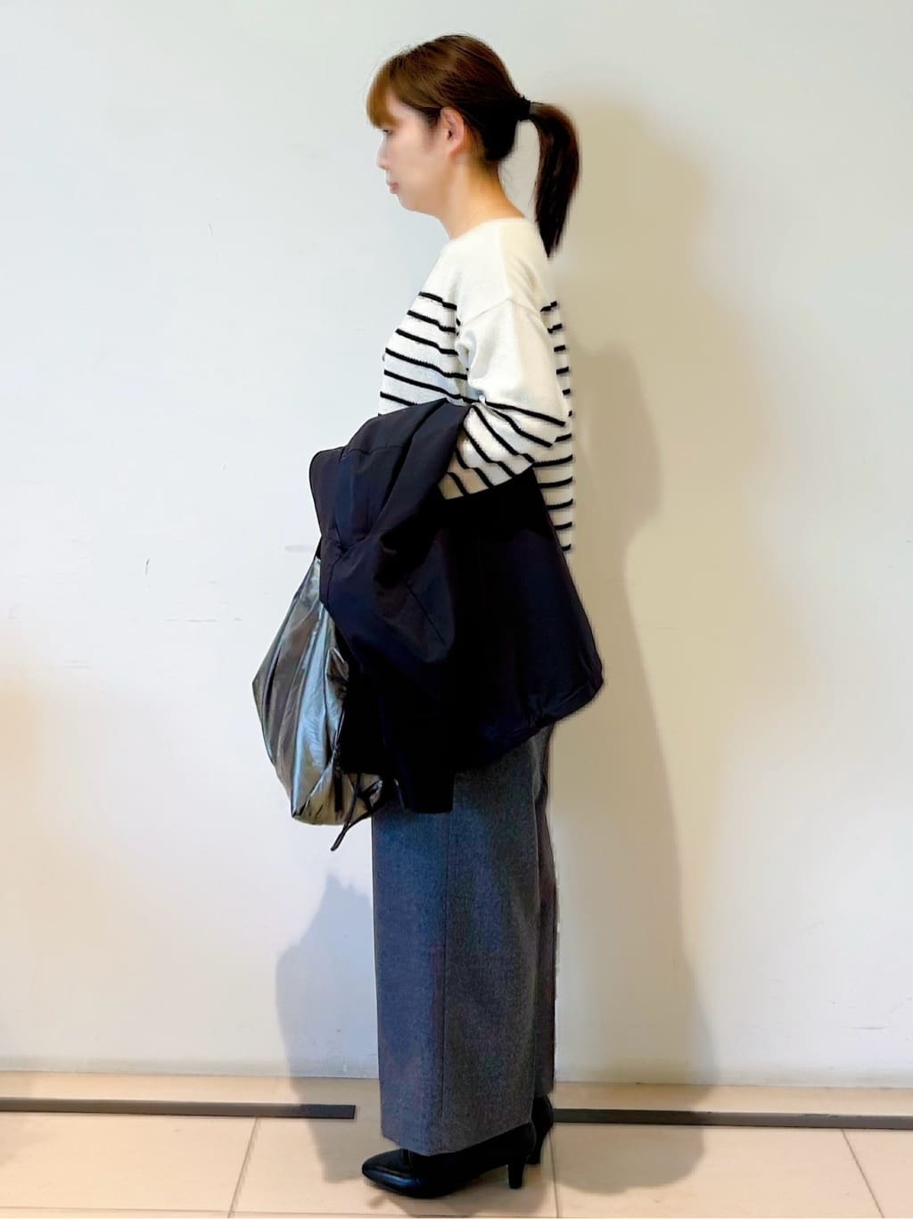 ひーさんの「Reflect｜【腰周りすっきり◎】ワイドクロップドパンツ」を使ったコーディネート