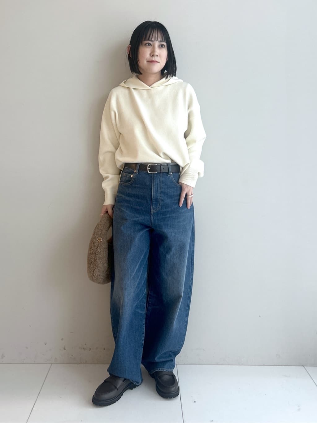 Hirokaさんの「Dessin｜【洗える／体型カバー】ちょうどいいニットパーカ」を使ったコーディネート
