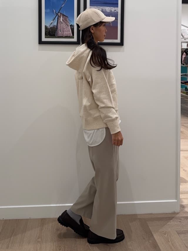 NOZOMIさんの「Dessin｜【選べる首元デザイン/洗える】クルーネックロングTシャツ」を使ったコーディネート