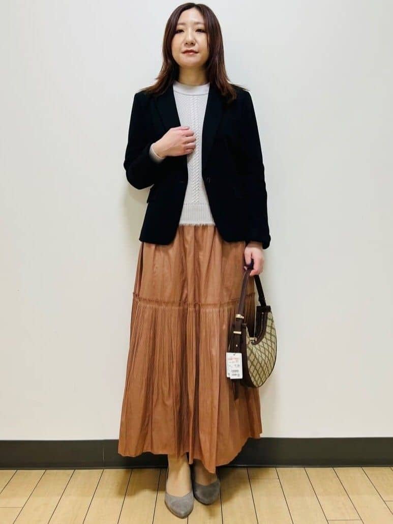 miiiさんの「Reflect｜【腰周りすっきり◎】プリーツギャザースカート」を使ったコーディネート