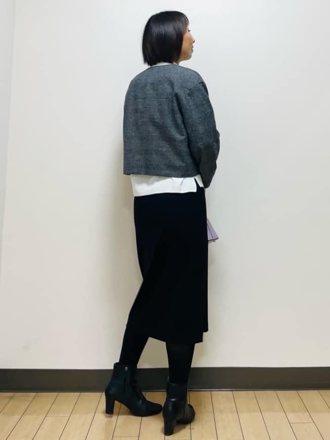 Riiさんの「Reflect｜【すっきりシルエット／通勤におすすめ◎】キレイめジャージタイトスカート」を使ったコーディネート