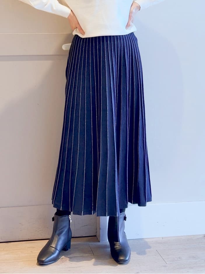 yamakoさんの「grove｜【最終お値下げ！】ガーターボートネックプルオーバー【洗える/毛玉軽減】」を使ったコーディネート