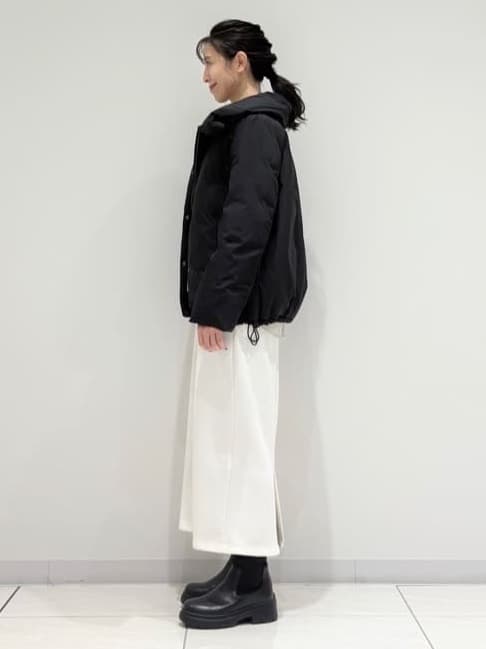 kayoさんの「INDIVI｜【撥水／洗える／デザイン衿】ステッチレス ショートダウンコート」を使ったコーディネート