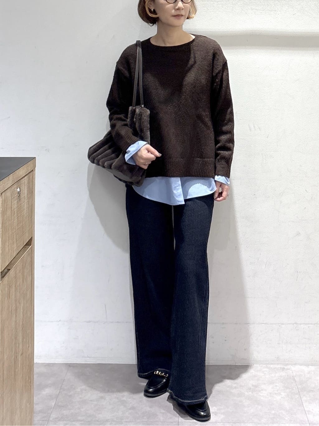 たけねぇさんの「OPAQUE.CLIP｜リラクシークルーネックニット【洗濯機OK】」を使ったコーディネート