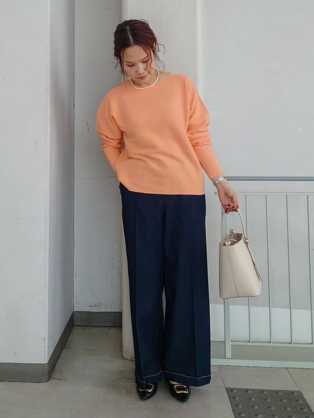 maruさんの「THE SHOP TK｜【通勤・セレモニー】ツイードノーカラージャケット」を使ったコーディネート