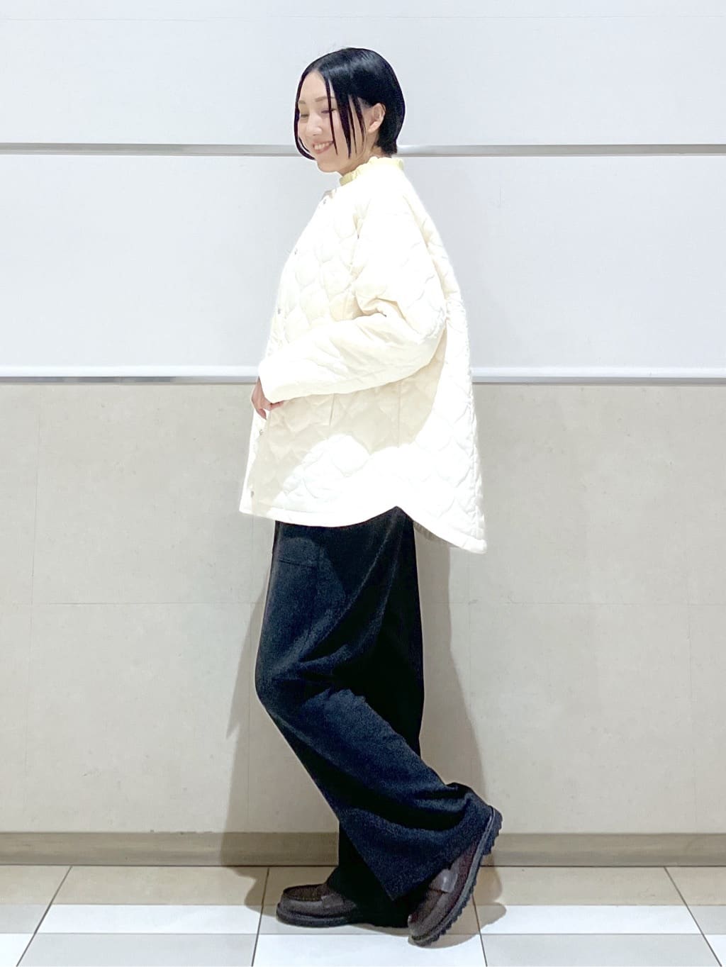 eriko さんの「Dessin｜【洗える】ハイネックベロアモールニット」を使ったコーディネート