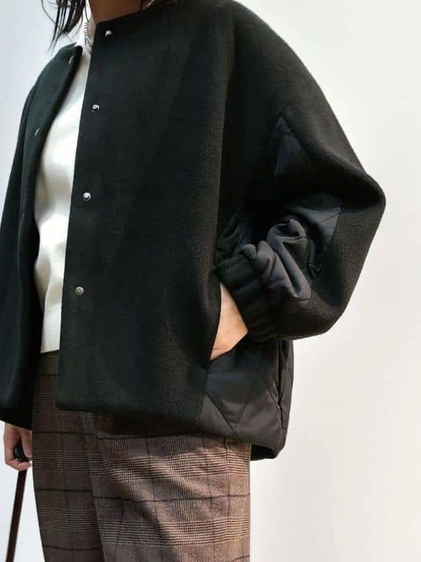 あんさんの「THE SHOP TK｜前後で印象が変わる ドッキングノーカラージャケット」を使ったコーディネート