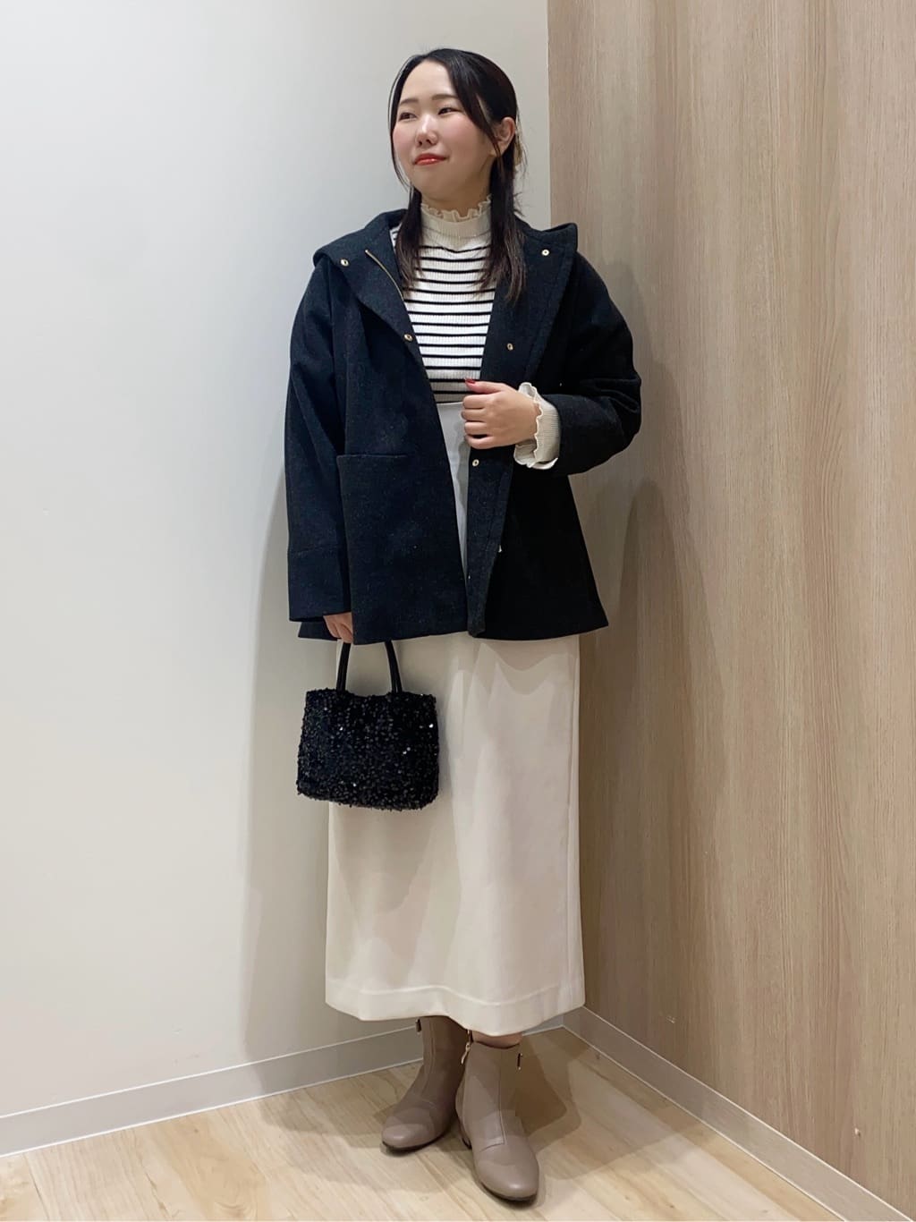 HANAさんの「grove｜プリーツレイヤードニットプルオーバー」を使ったコーディネート