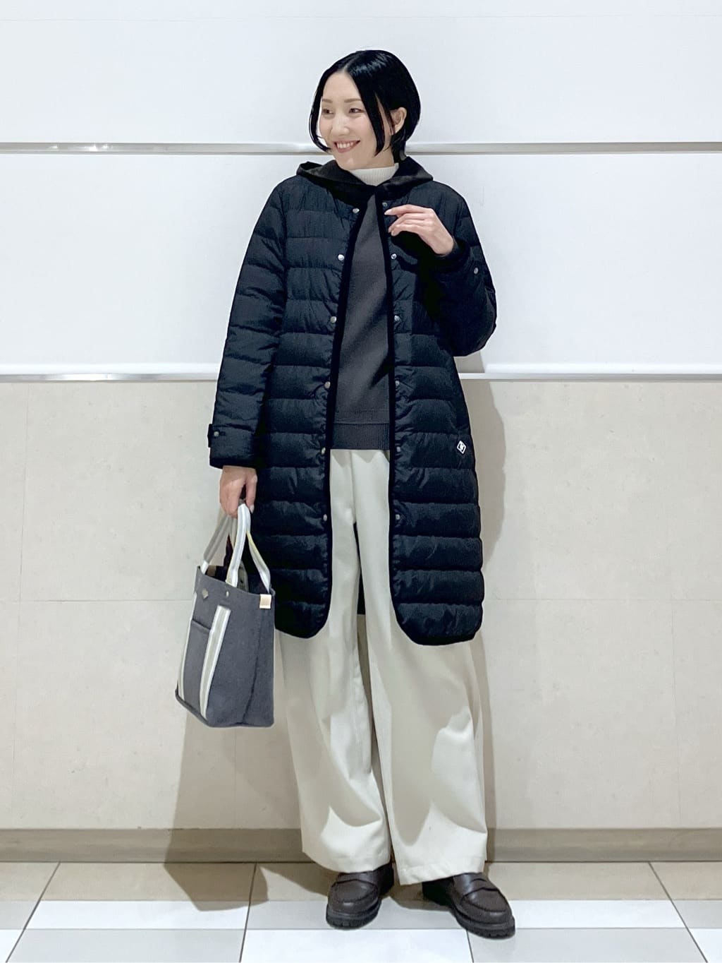 eriko さんの「Dessin｜【撥水・2WAY】ミュラーダウンコートロング丈」を使ったコーディネート