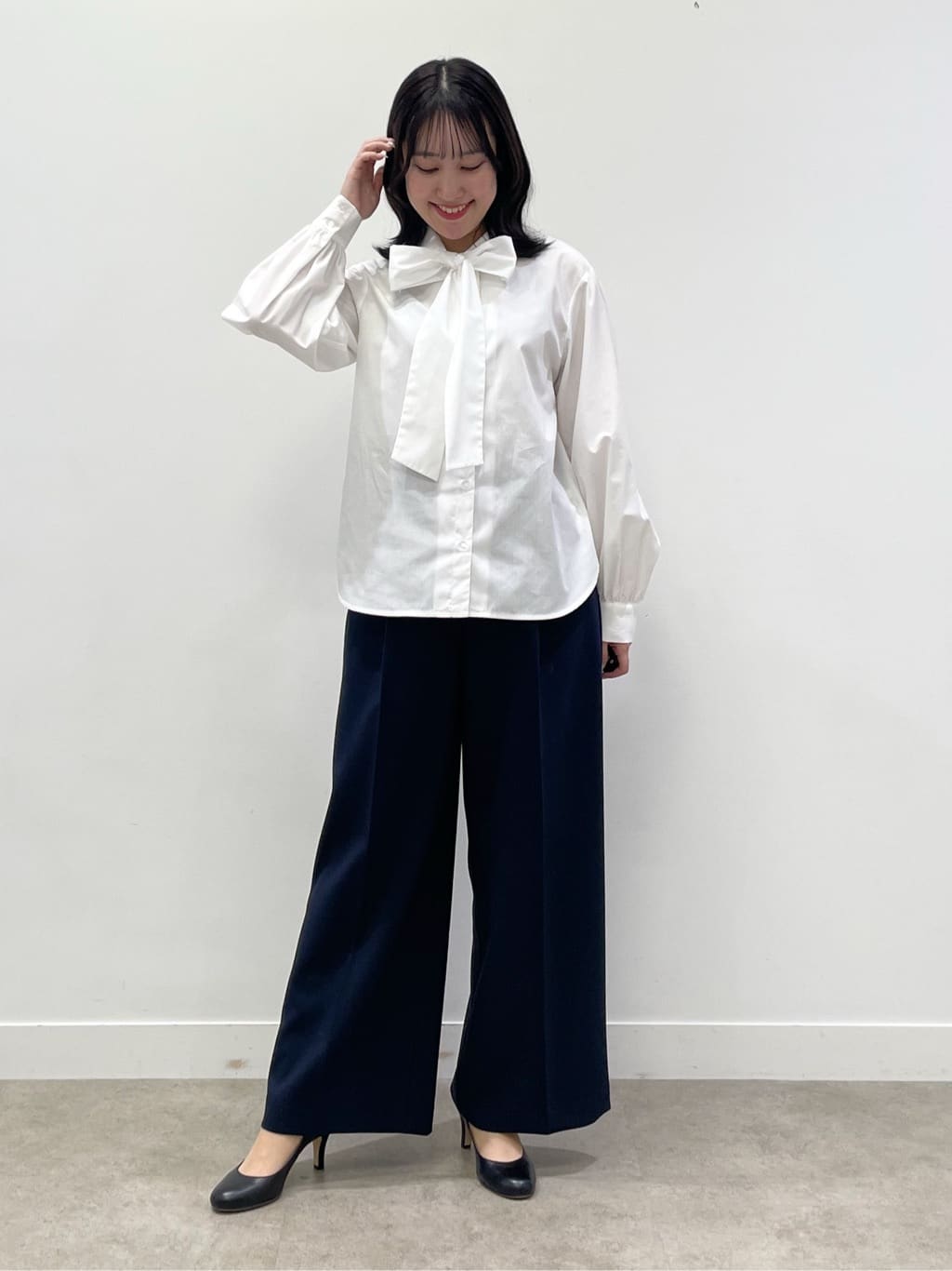 yukariさんの「Dessin｜【入卒/セレモニー】ボウタイリボンブラウス」を使ったコーディネート