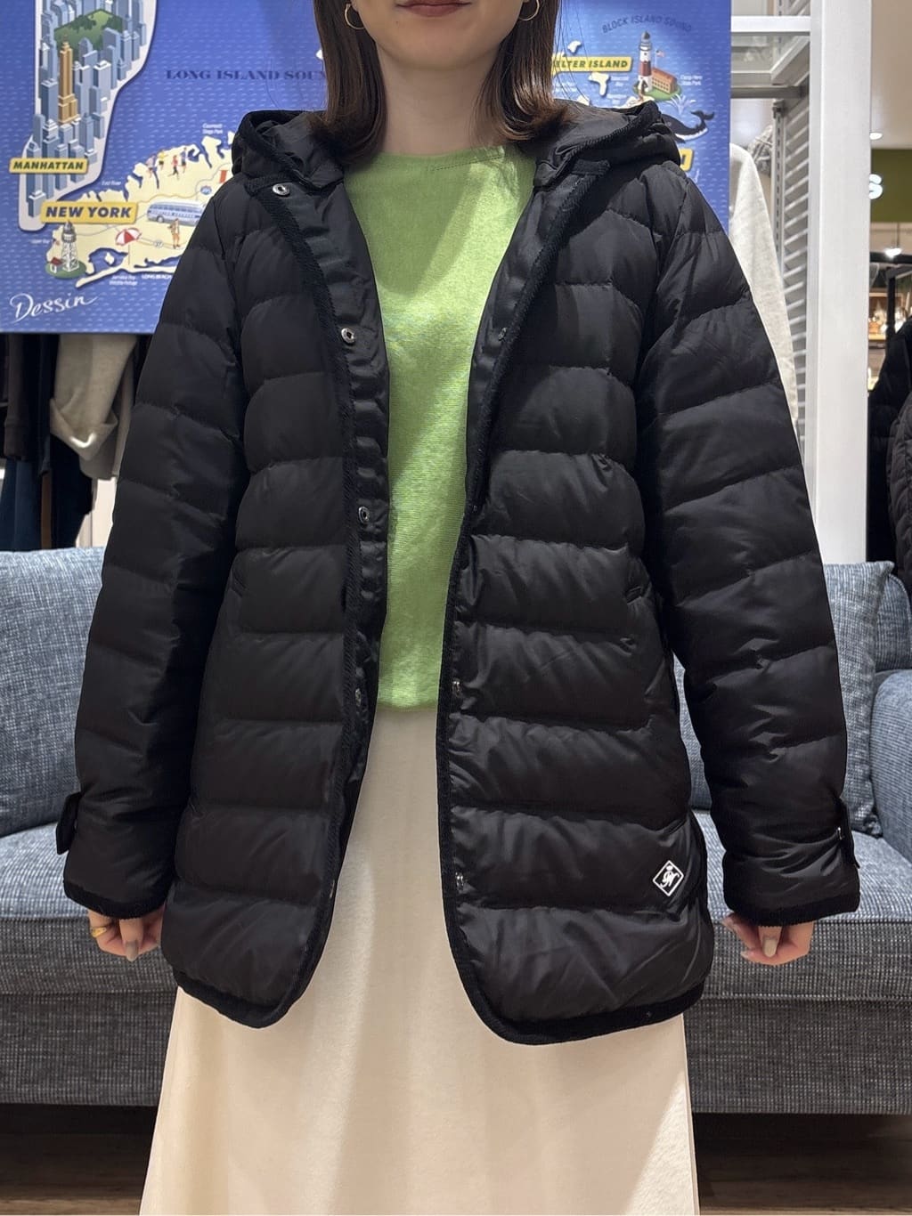 risaさんの「Dessin｜【撥水・2WAY】ミュラーダウンコートミドル丈」を使ったコーディネート