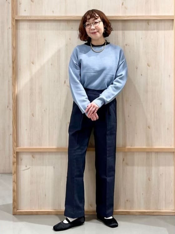 nakoさんの「THE SHOP TK｜【S-XLサイズ/選べる7色】どこから見ても美しい ガーターニット/毛玉になりにくい/洗濯機OK」を使ったコーディネート
