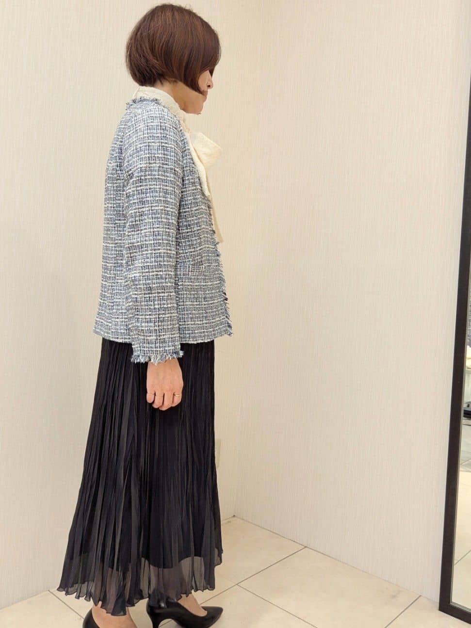 u-macoさんの「UNTITLED｜【仕事着/スーツ】ファンシーツイード ジャケット」を使ったコーディネート
