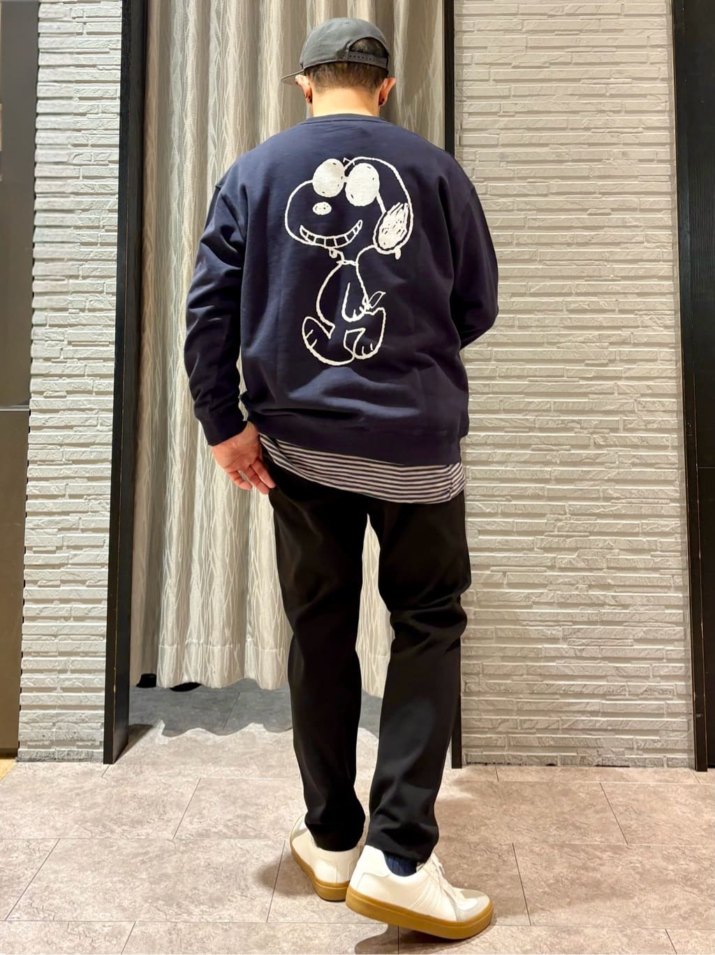 Pーyamaさんの「THE SHOP TK｜PEANUTS ／ ピーナッツ スヌーピー ミニ裏毛スウェット」を使ったコーディネート