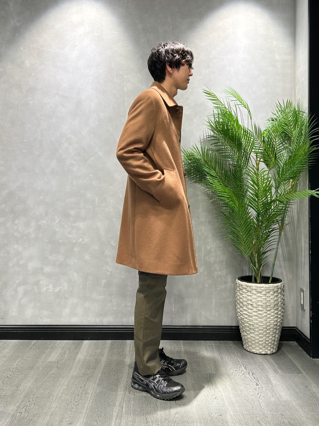 ruiさんの「TAKEO KIKUCHI｜カシミヤブレンド ビーバー調ステンカラーコート」を使ったコーディネート