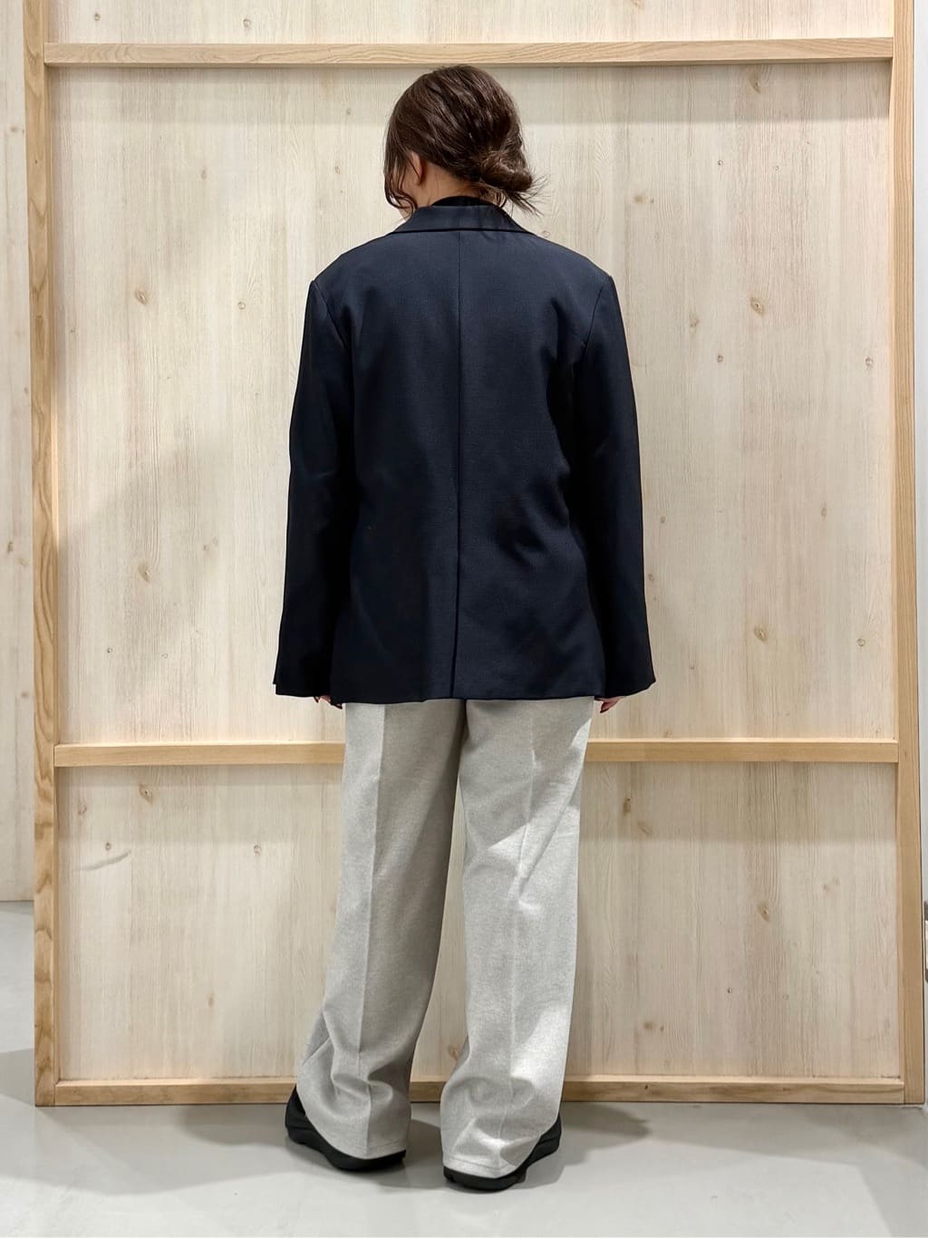 nanaさんの「THE SHOP TK｜【今羽織るなら】ダブルブレストジャケット【セットアップ可/洗える】」を使ったコーディネート