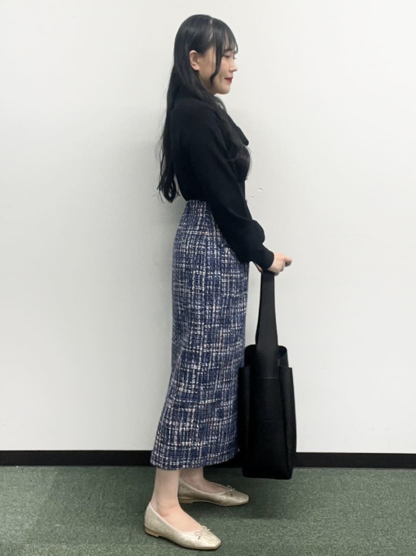 Hitomiさんの「index｜ヘンリーパールミニボウタイニット【洗濯機OK】」を使ったコーディネート