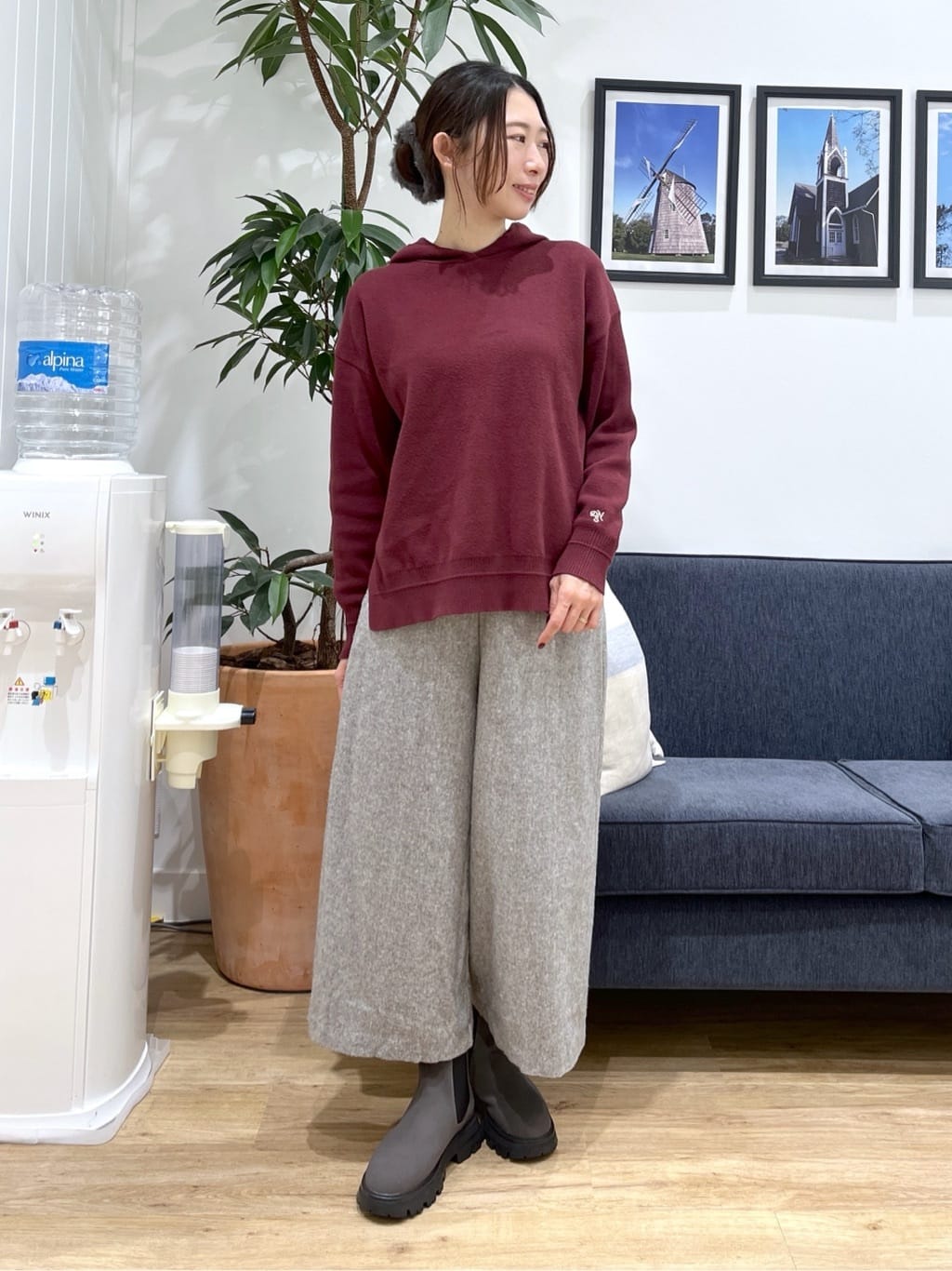 canaさんの「Dessin｜【洗える／体型カバー】ちょうどいいニットパーカ」を使ったコーディネート