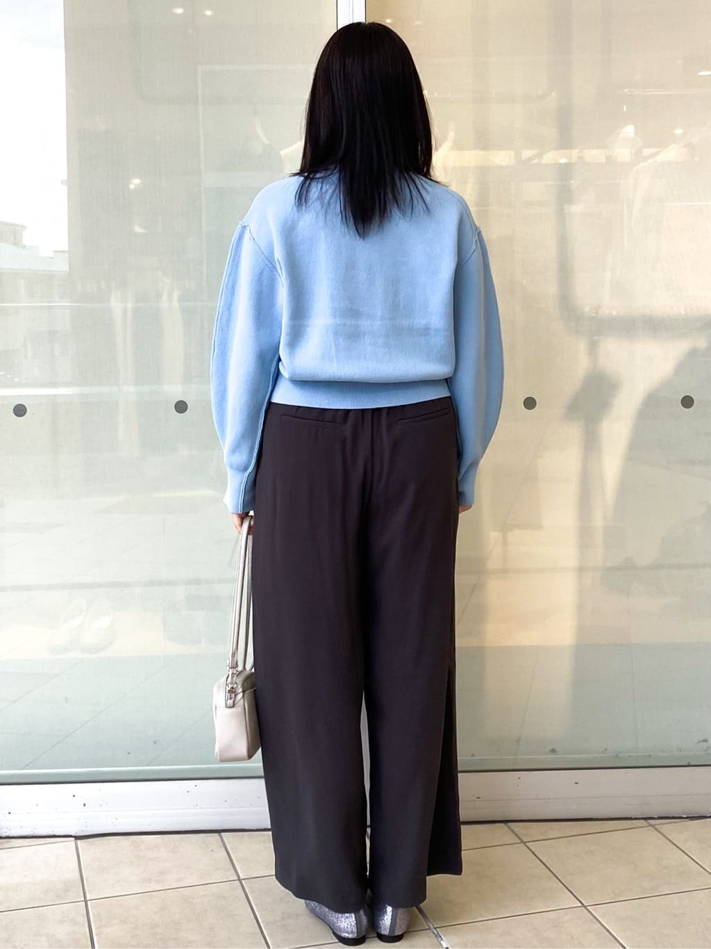 Jeanさんの「OPAQUE.CLIP｜スウェットライクショートニット【洗濯機OK】」を使ったコーディネート