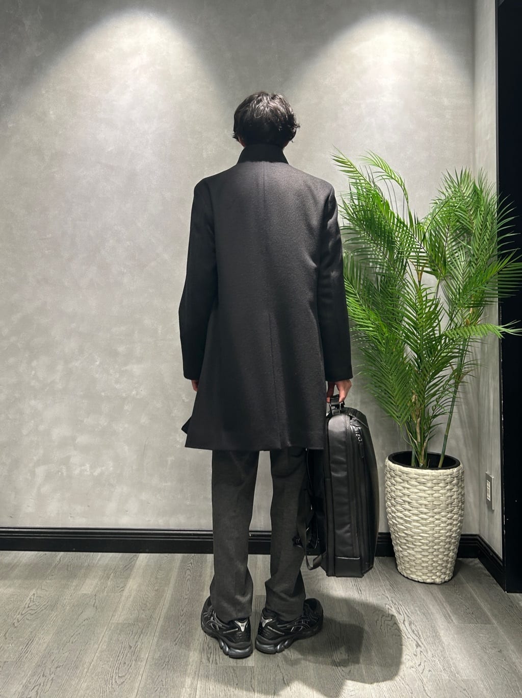 ruiさんの「TAKEO KIKUCHI｜【ウールカシミヤブレンド】ビーバー調 スタンドカラー コート」を使ったコーディネート