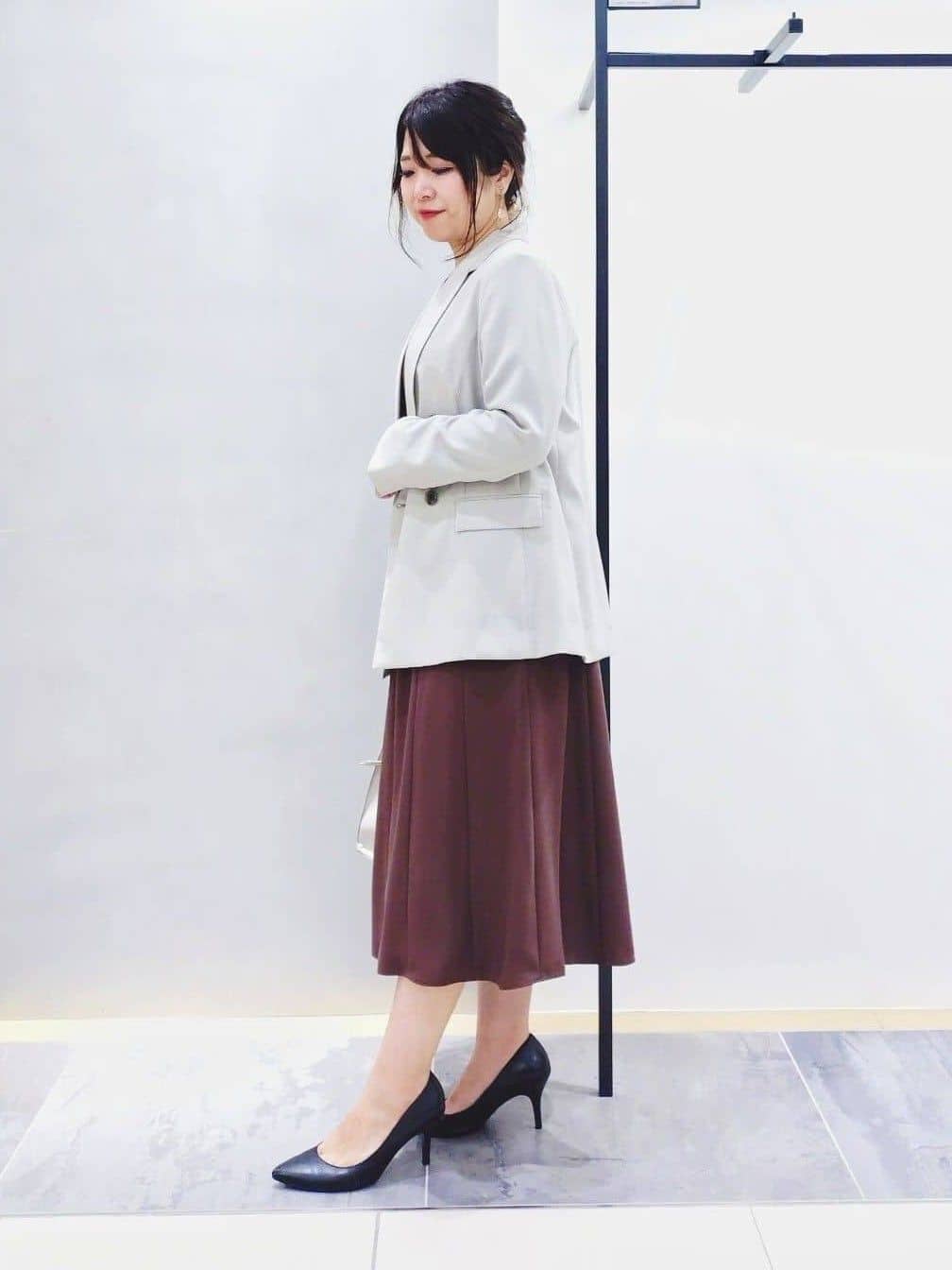TOMOMIさんの「INDIVI｜◆【合皮／マルチWAY／サブバッグ付】ミニショルダーバッグ」を使ったコーディネート
