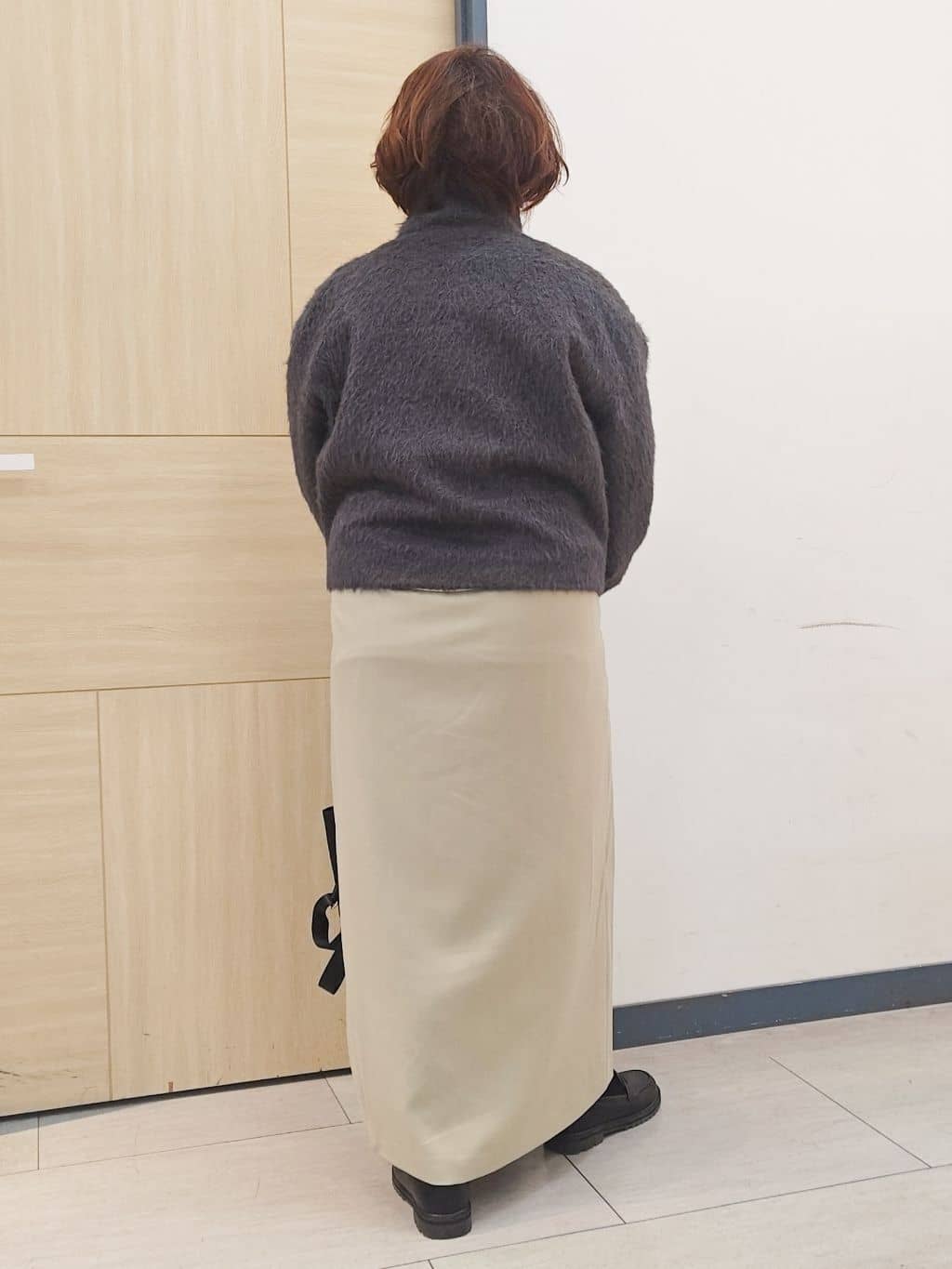 むぅポンさんの「grove｜ふんわりと包み込む、リュクスなフェイクファーブルゾン」を使ったコーディネート