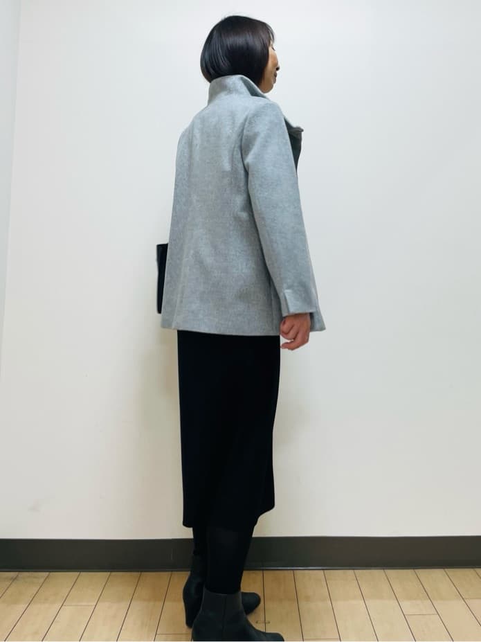Riiさんの「Reflect｜【SS-4Lサイズ／衿が顔に当たらない◎】スタンドネックミドルコート」を使ったコーディネート