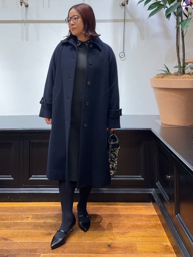 Asamiさんの「DRESSTERIOR｜Super110sウールステンカラーコート」を使ったコーディネート