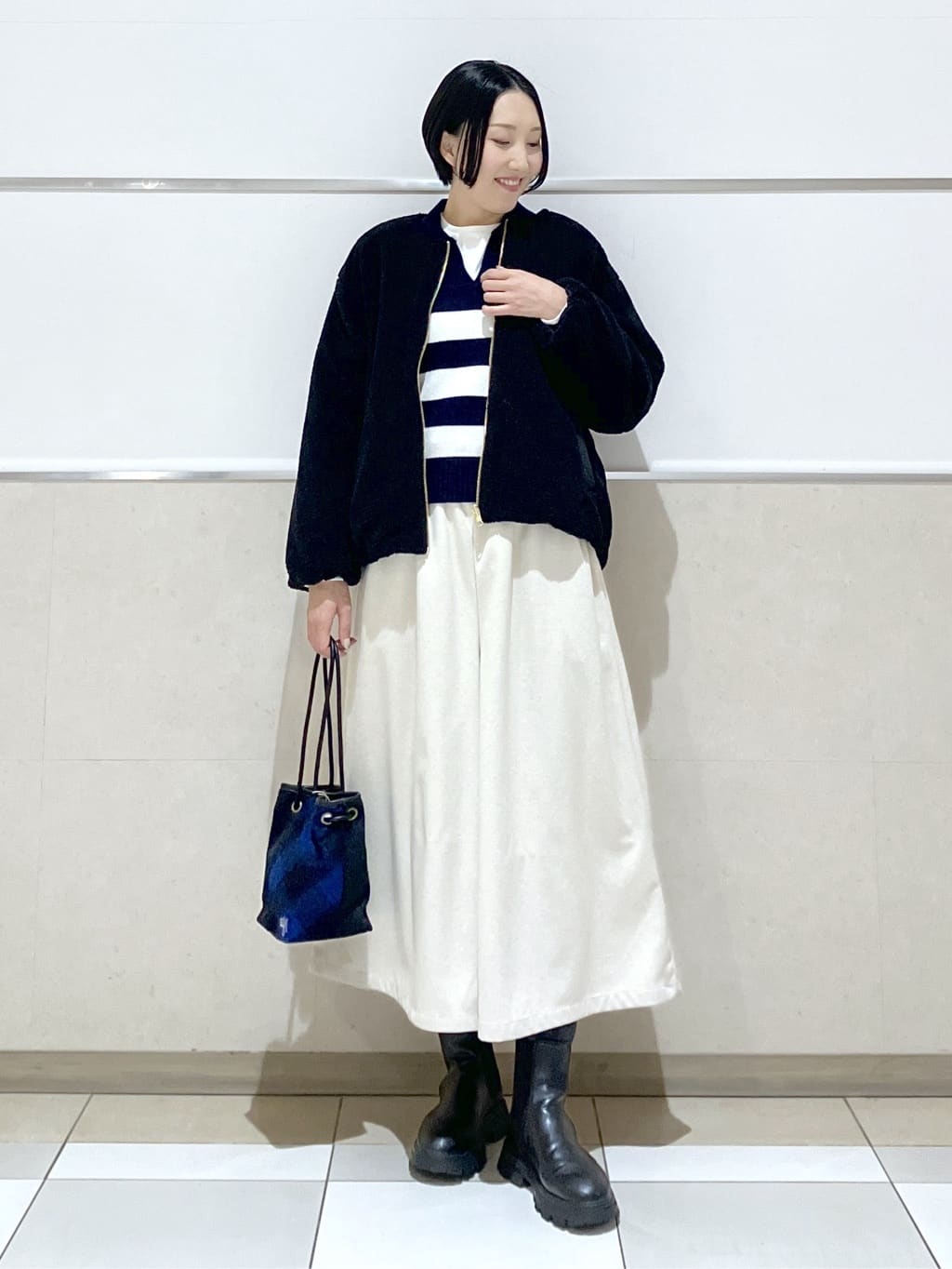 eriko さんの「Dessin｜【2WAY】リバーシブルタフタボアアウター」を使ったコーディネート