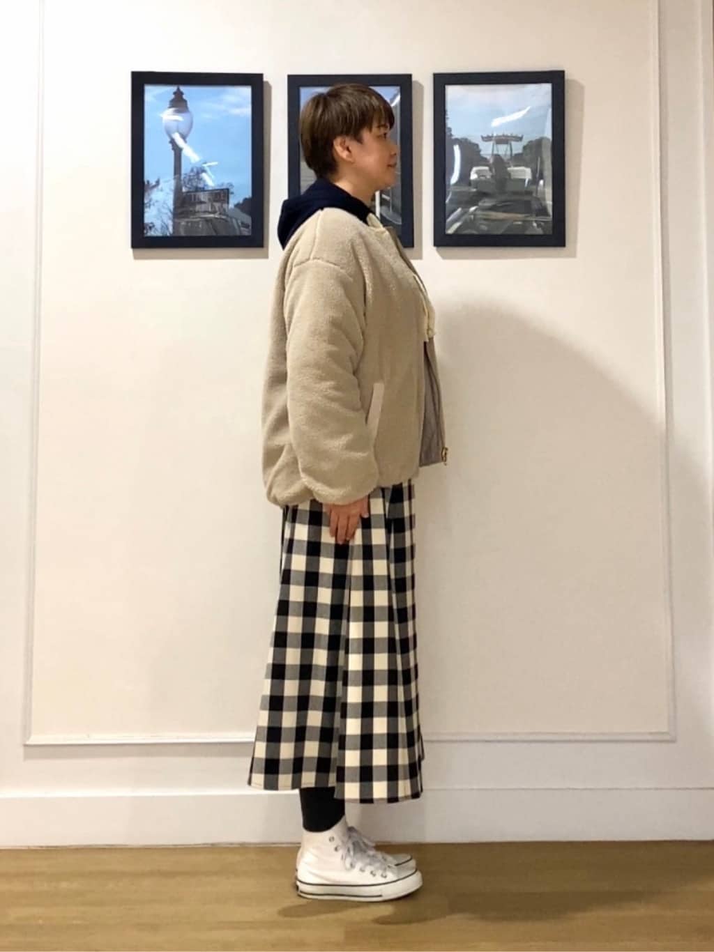Hiroさんの「Dessin｜【2WAY】リバーシブルタフタボアアウター」を使ったコーディネート