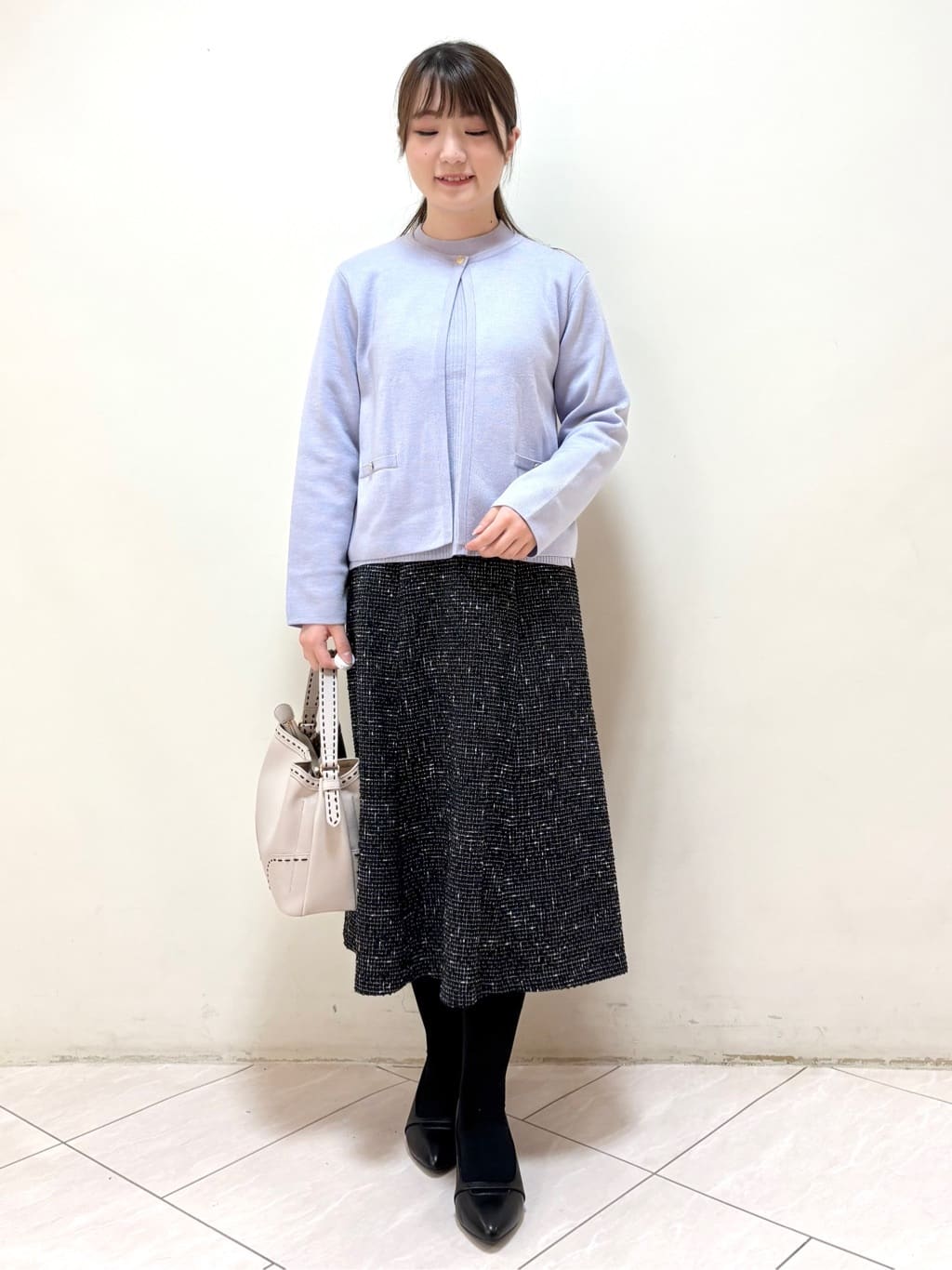 mikiさんの「Reflect｜【選べる5色／アンサンブル可】プチハイネックリブニット」を使ったコーディネート